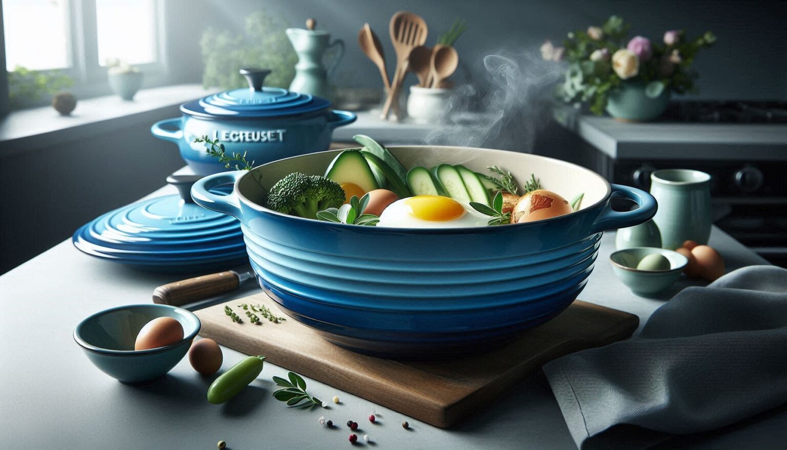 le creuset 11-19 blau schale