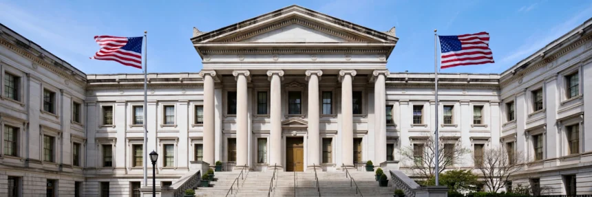 New York courthouse building with columns